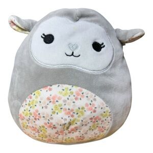 Elea the Lamb Squishmallow Grey Plush Floral Belly 2022